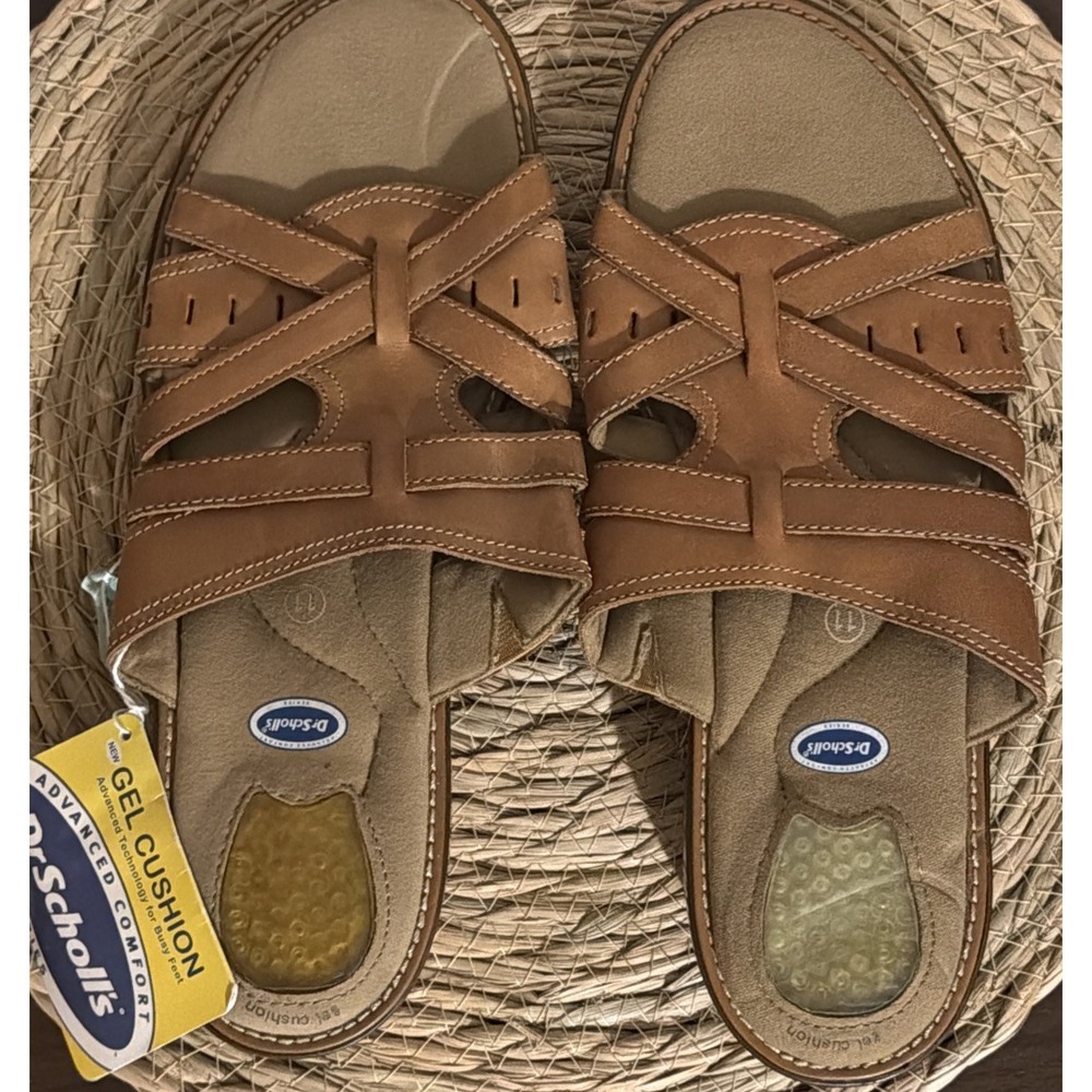 Dr. Scholls WOMEN'S AUBREY/BROWN SANDALS GEL CUSHION SIZE 11